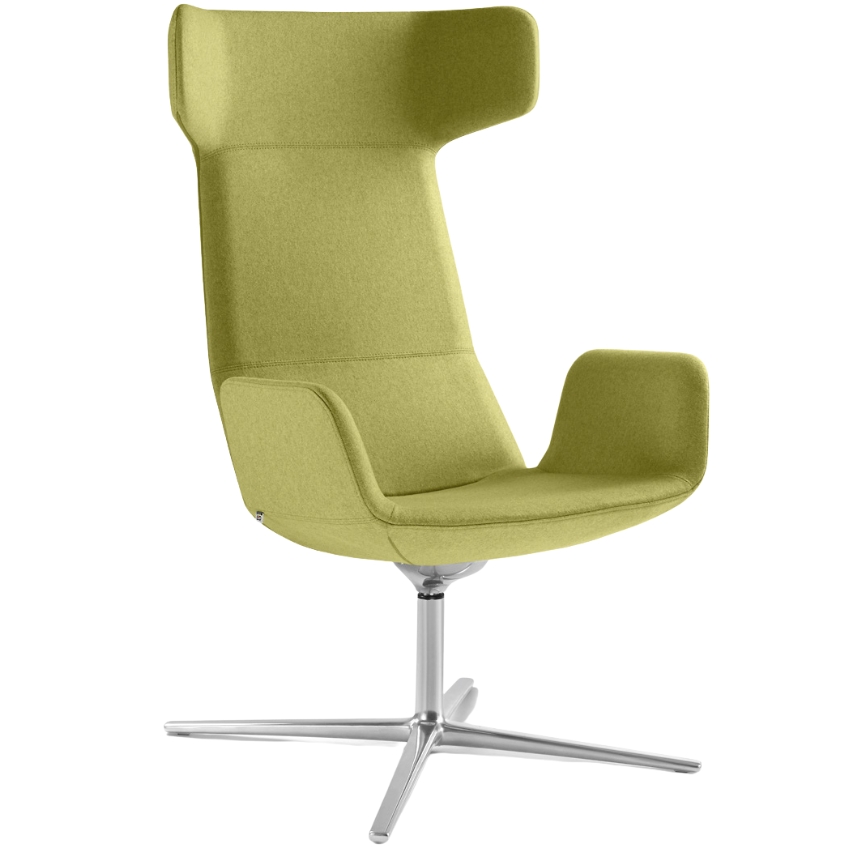 LD Seating ® Zelené látkové otočné křeslo FLEXI LOUNGE FL-XLBR LD Seating ®