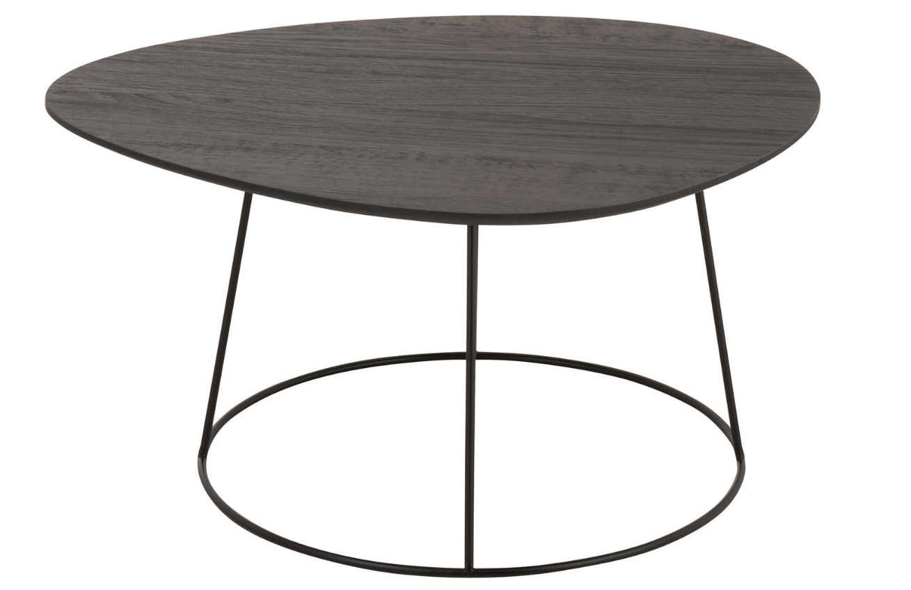 Tmavě hnědý dřevěný odkládací stolek J-line Taklo 60 x 45 cm J-line