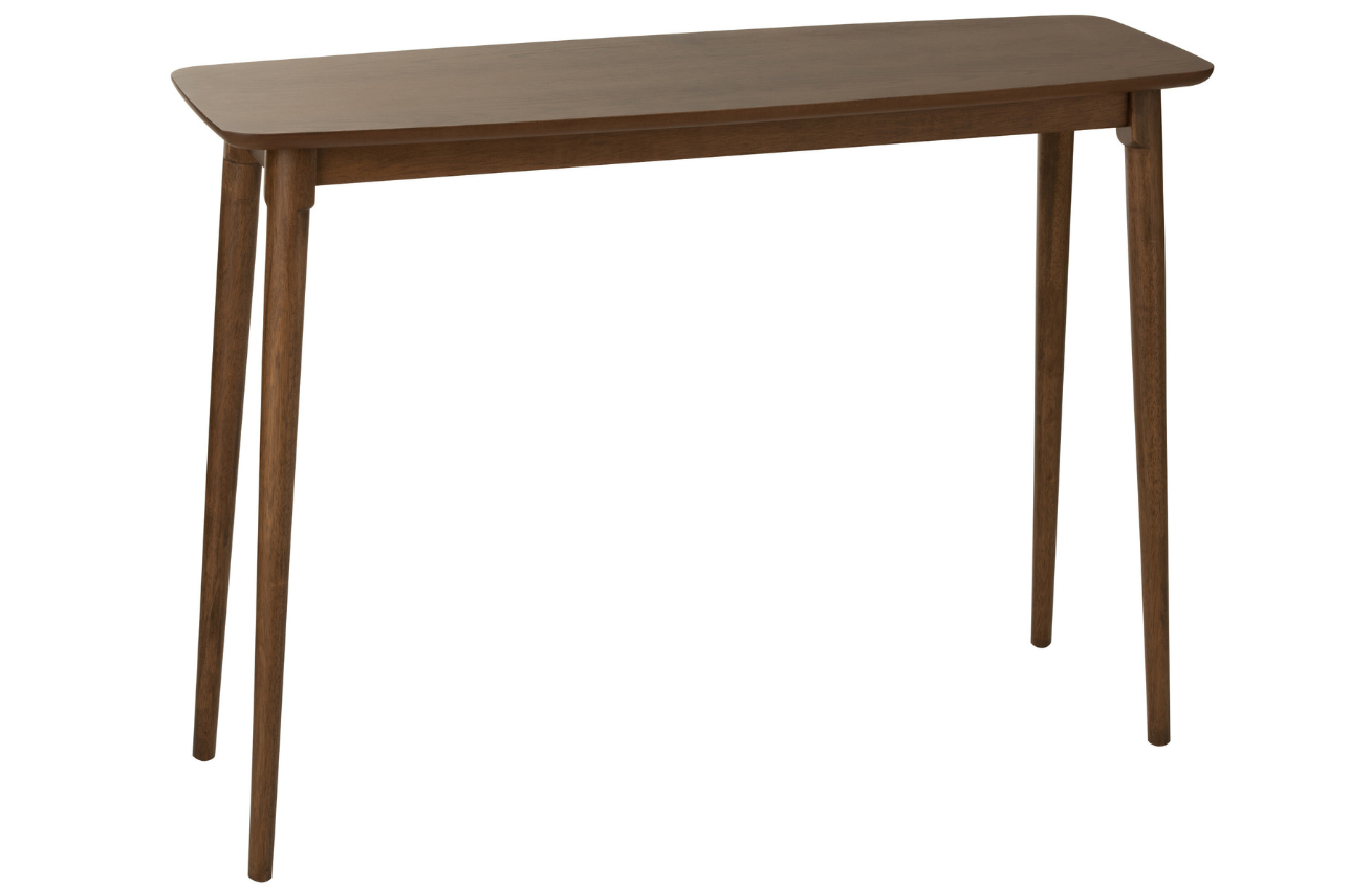 Hnědý dřevěný toaletní stolek J-line Woden 110 x 30 cm J-line