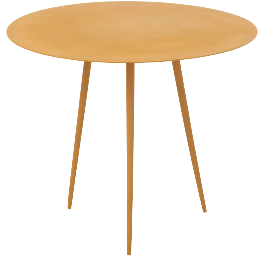 Žlutý kovový konferenční stolek J-line Ochro 56 cm J-line