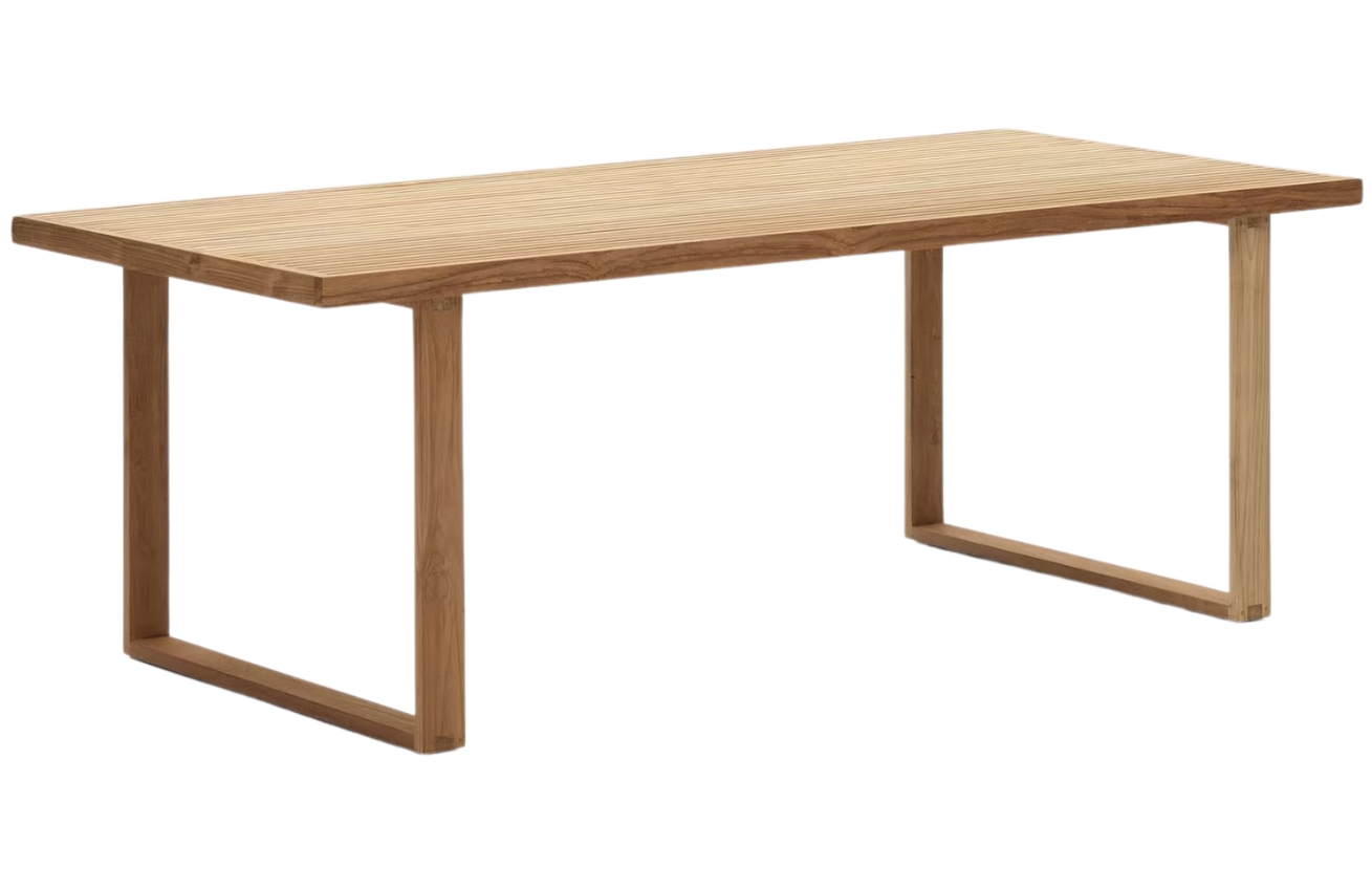 Teakový zahradní jídelní stůl Kave Home Canadell 220 x 100 cm Kave Home