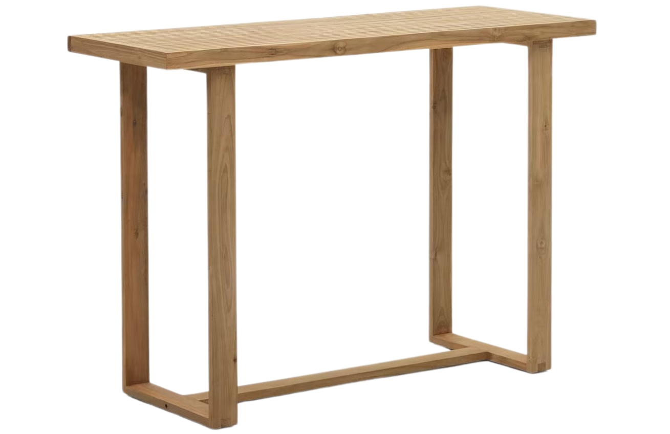 Teakový zahradní barový stůl Kave Home Canadell 140 x 70 cm Kave Home