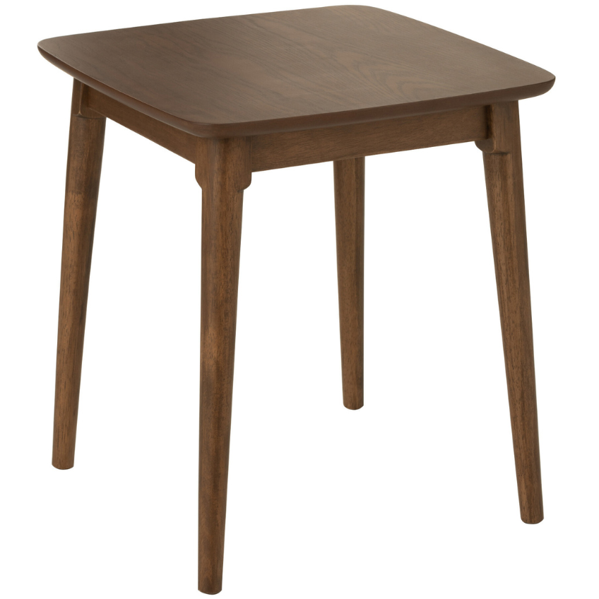 Hnědý dřevěný odkládací stolek J-line Woden 45 x45 cm J-line