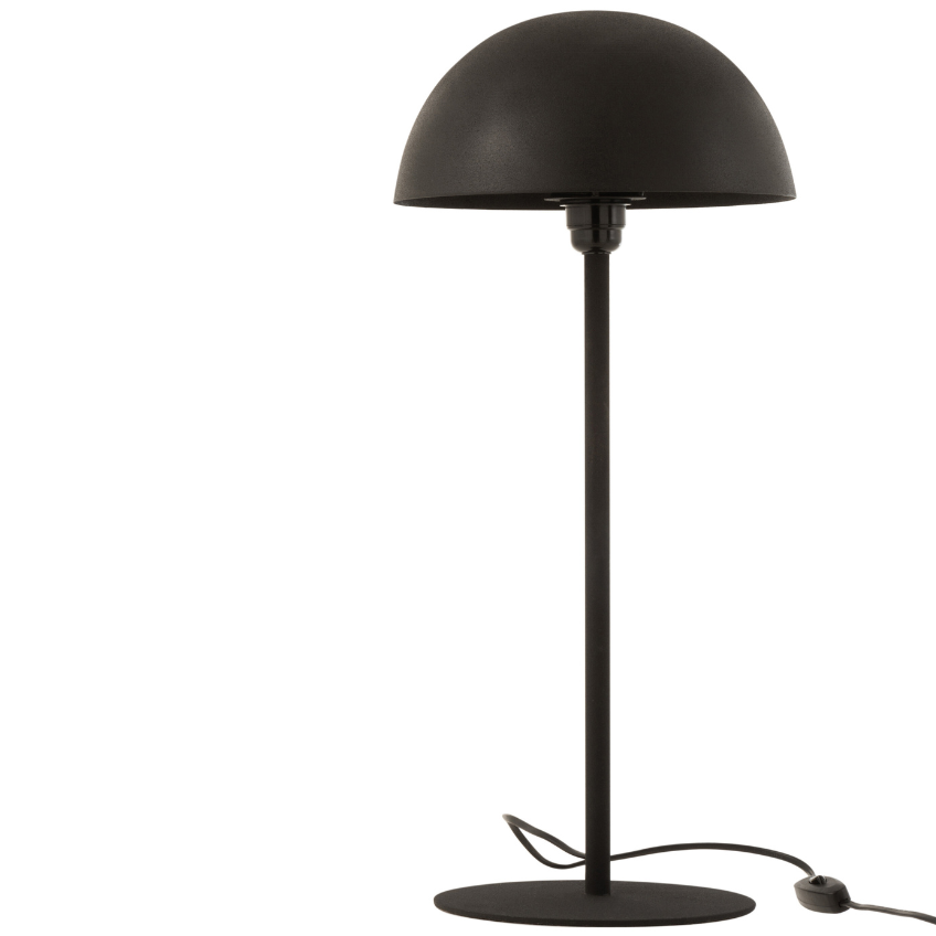 Černá kovová stolní lampa J-line Mushro J-line