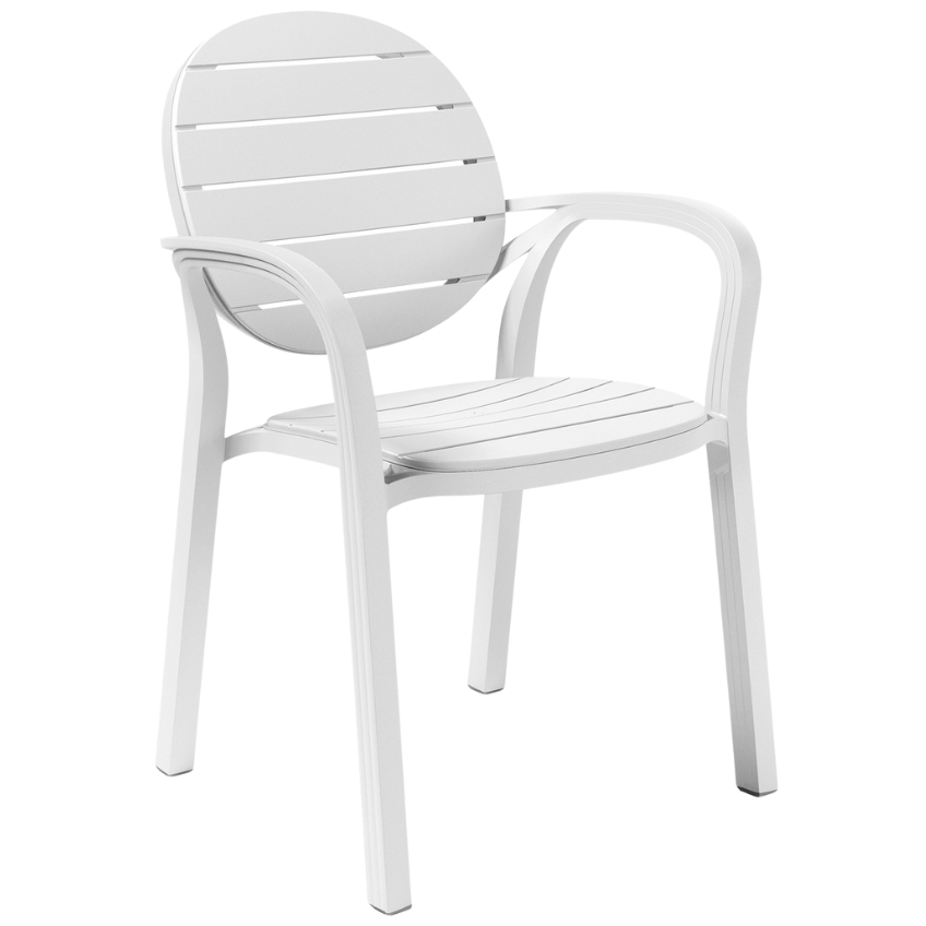 Nardi Bílá plastová zahradní židle Palma Nardi