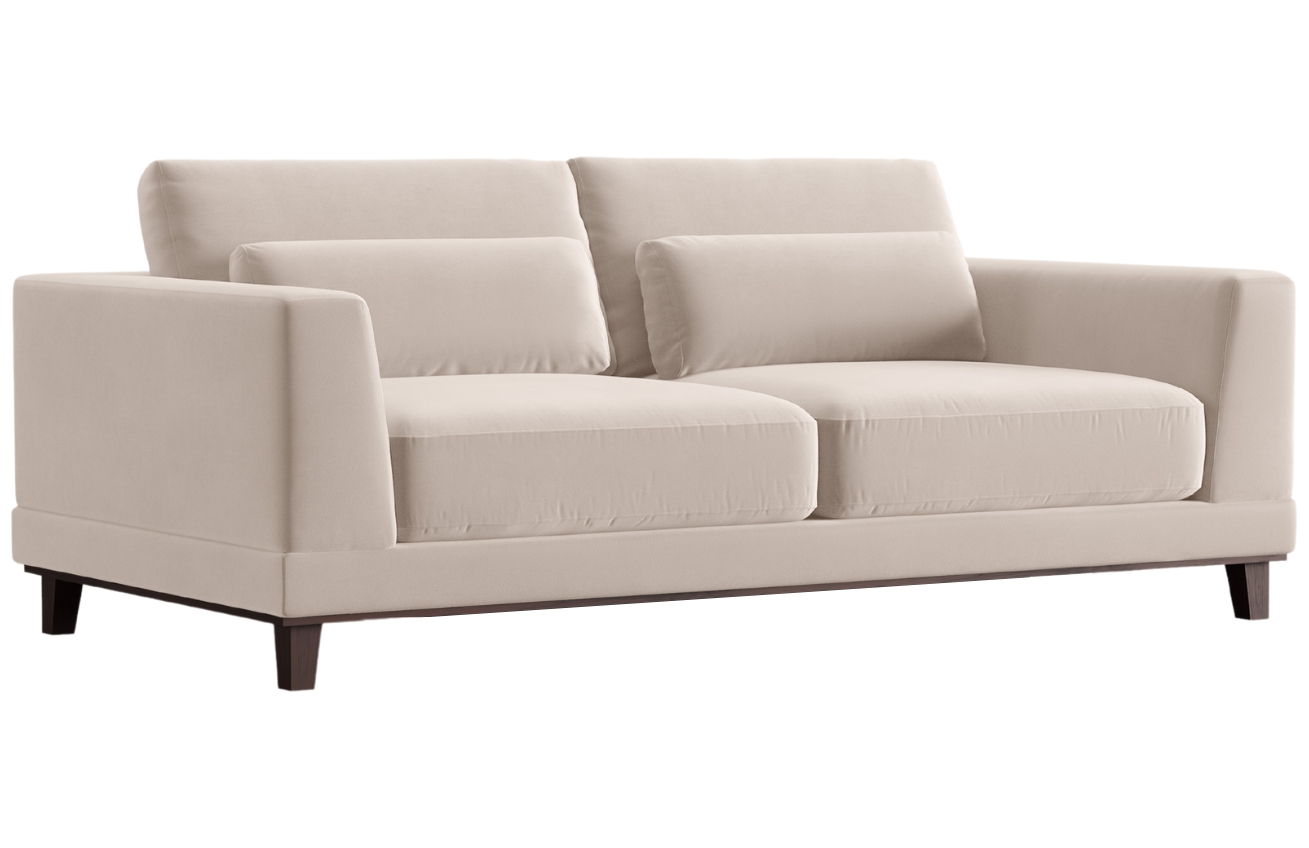 Béžová sametová dvoumístná pohovka Windsor & Co Leon 185 cm Windsor & Co