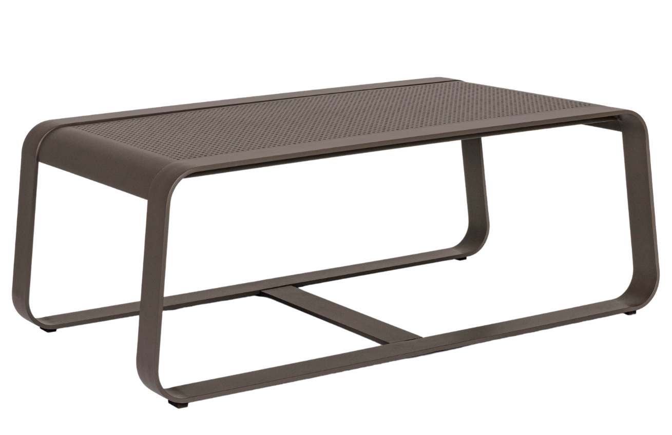 Hnědý kovový zahradní konferenční stolek Bizzotto Merrigan 105 x 62 cm Bizzotto