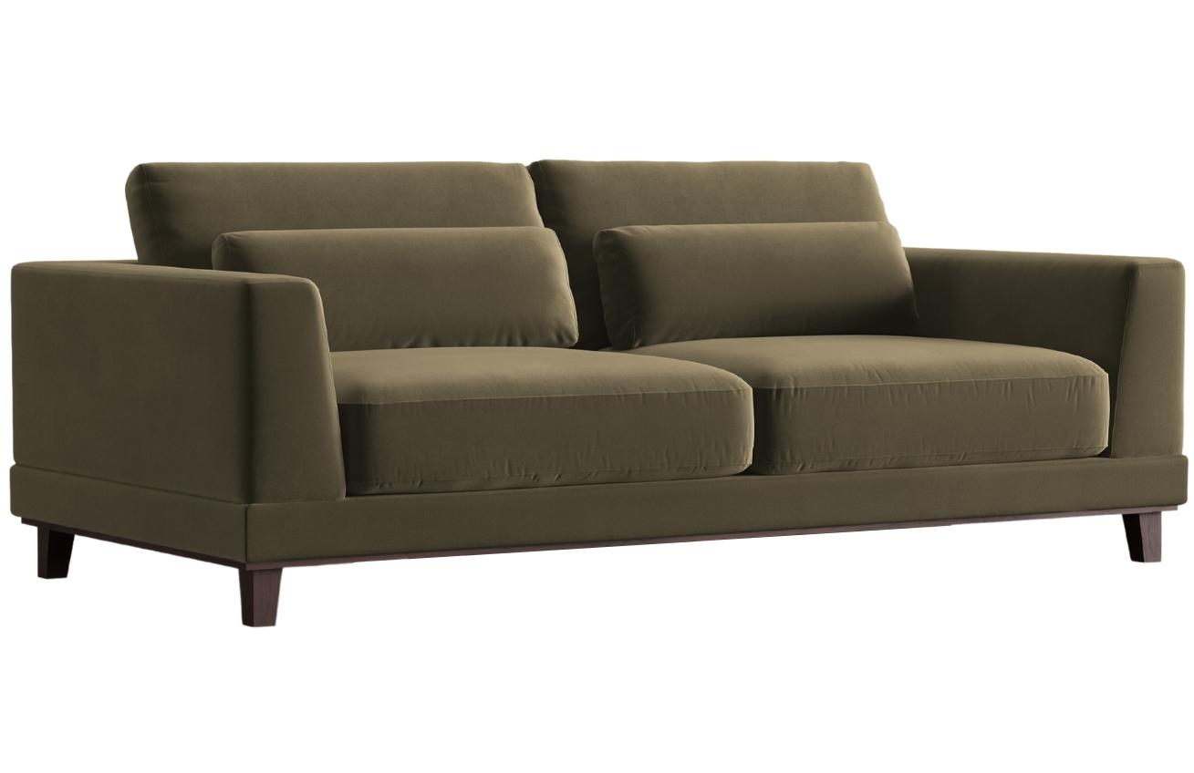 Zelená sametová třímístná pohovka Windsor & Co Leon 219 cm Windsor & Co