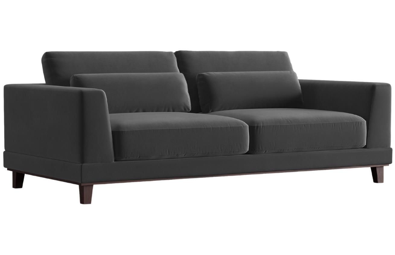 Tmavě šedá sametová třímístná pohovka Windsor & Co Leon 219 cm Windsor & Co