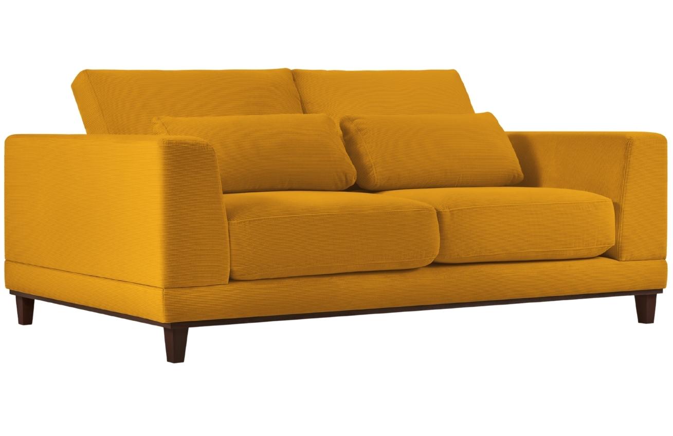 Žlutá manšestrová třímístná pohovka Windsor & Co Leon 219 cm Windsor & Co