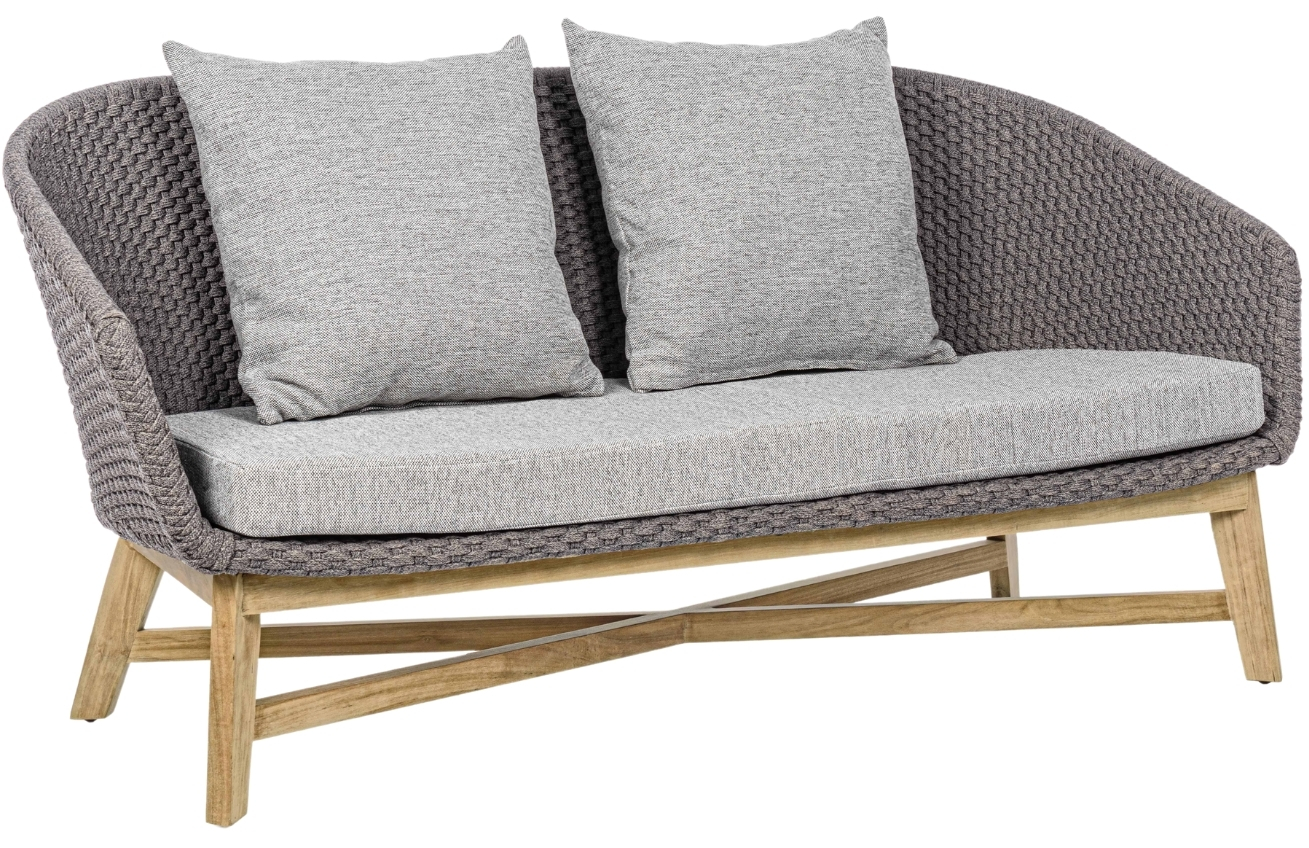 Šedá pletená zahradní dvoumístná pohovka Bizzotto Coachella 168 cm Bizzotto