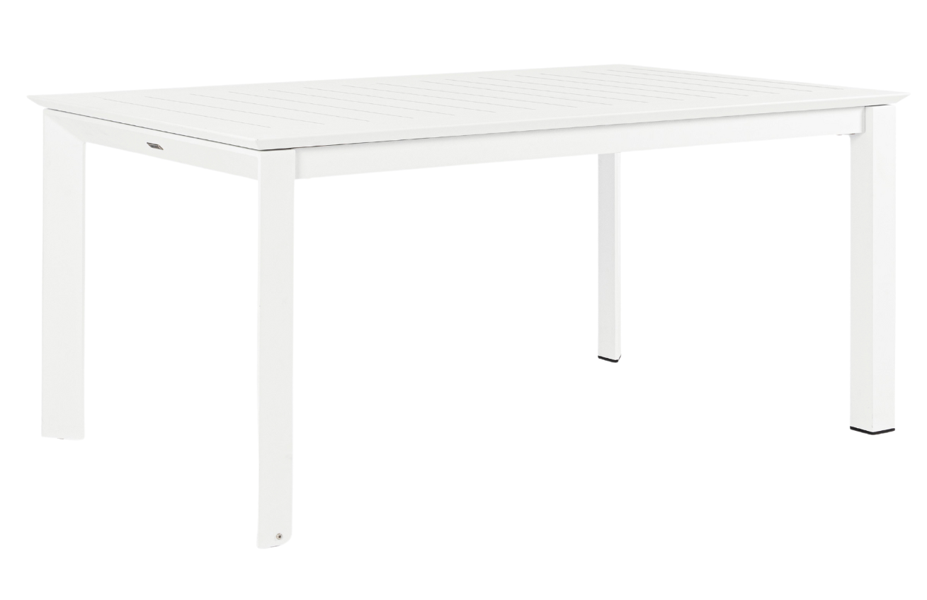Bílý hliníkový zahradní rozkládací stůl Bizzotto Konnor 160/240 x 100 cm Bizzotto