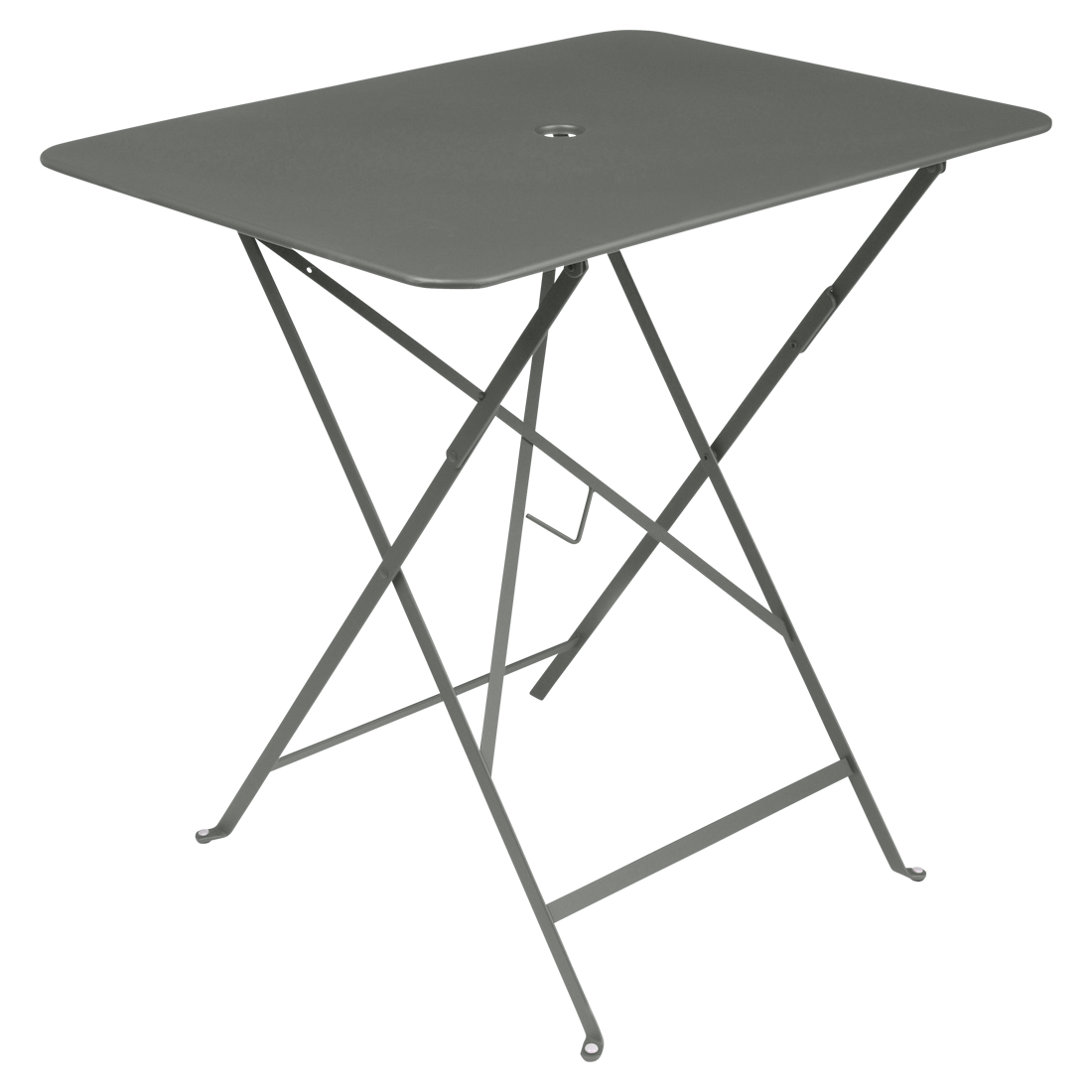 Šedozelený kovový skládací stůl Fermob Bistro 57 x 77 cm Fermob