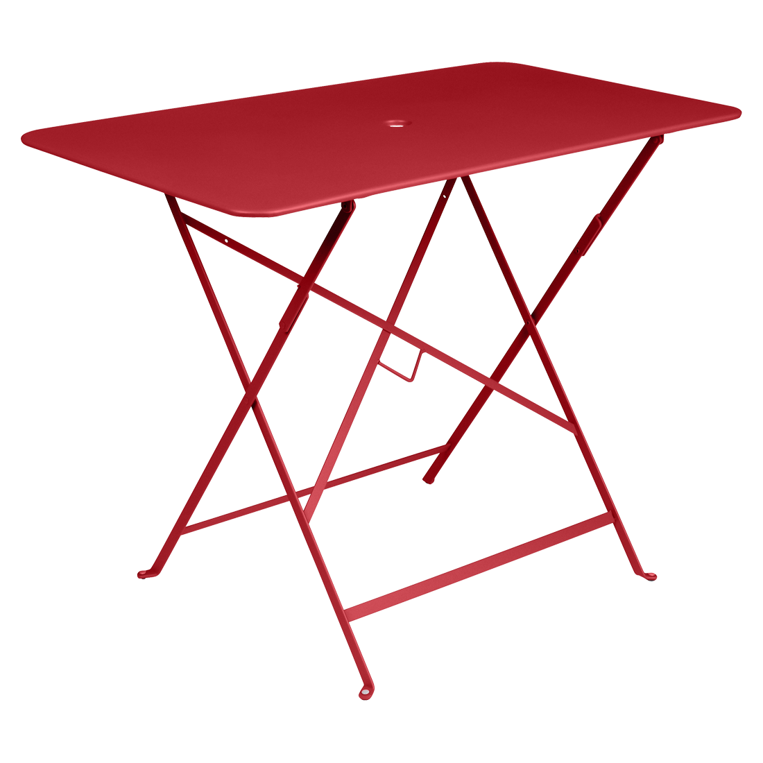 Makově červený kovový skládací stůl Fermob Bistro 97 x 57 cm Fermob
