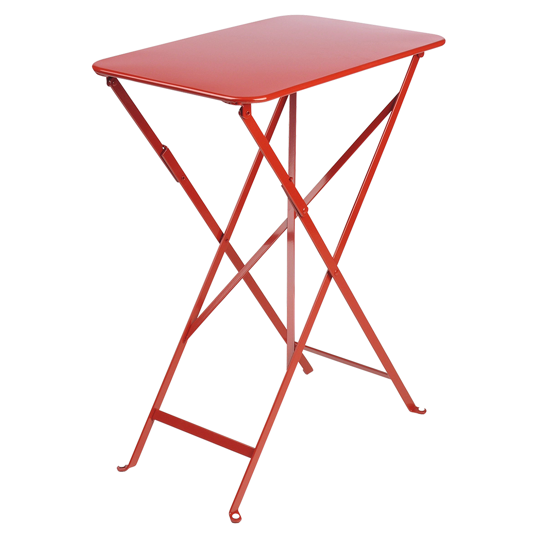 Makově červený kovový skládací stůl Fermob Bistro 37 x 57 cm Fermob
