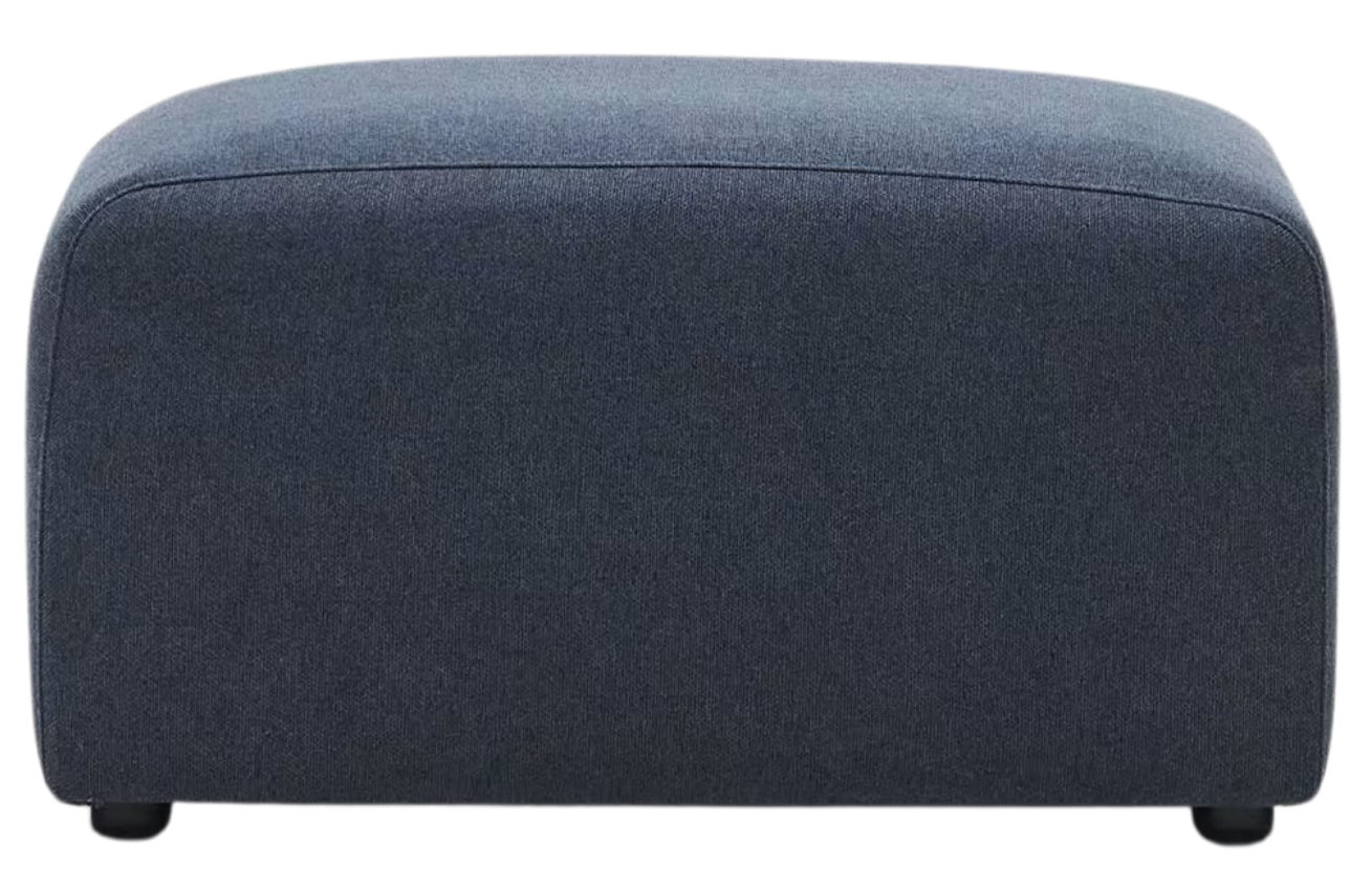 Tmavě modrá látková podnožka Kave Home Neom 75 x 65 cm Kave Home