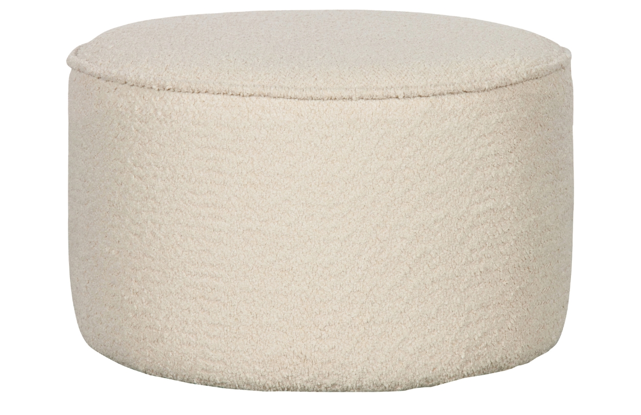 Hoorns Béžový látkový bouclé taburet Norma 60 cm Hoorns