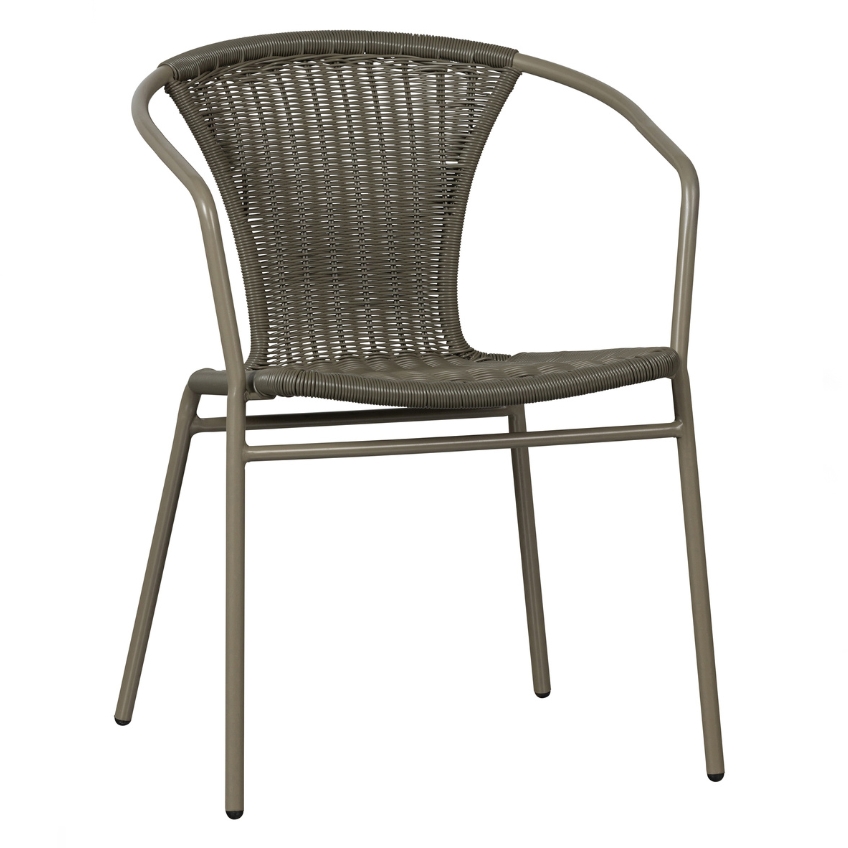 Hoorns Šedozelená ratanová zahradní židle Kayle Hoorns