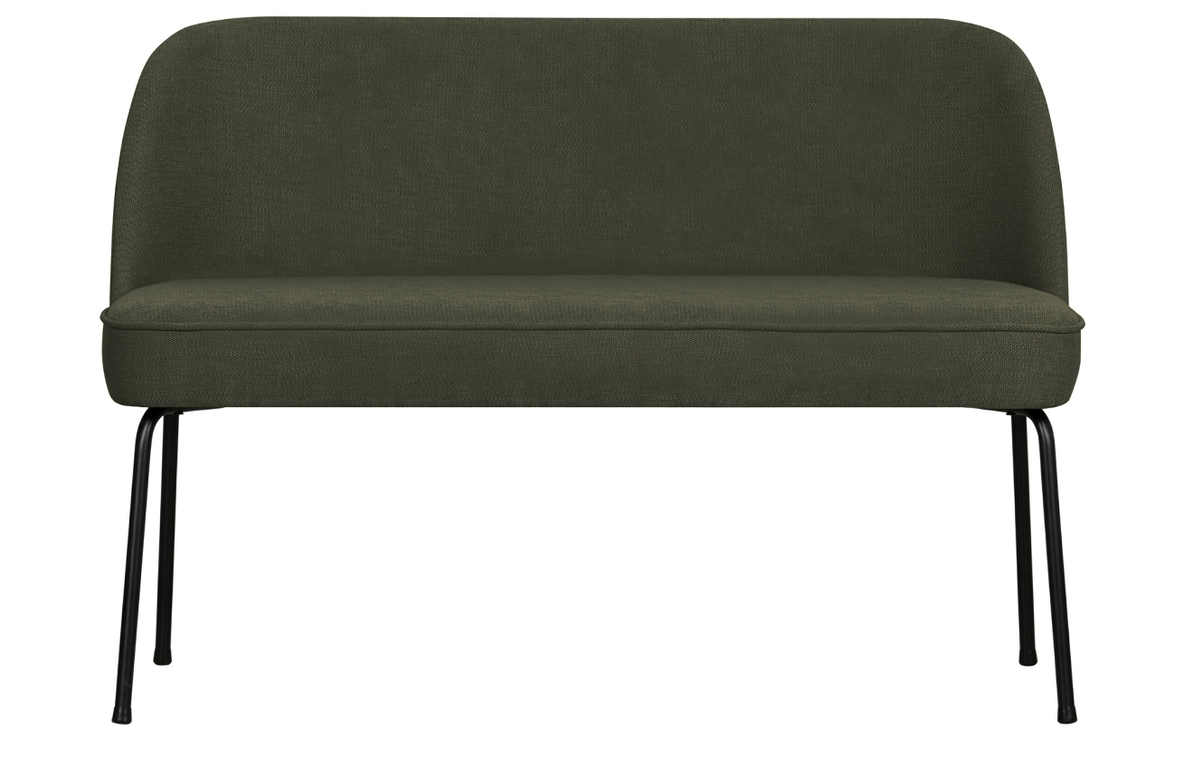Hoorns Tmavě zelená látková jídelní lavice Tergi 120 cm Hoorns