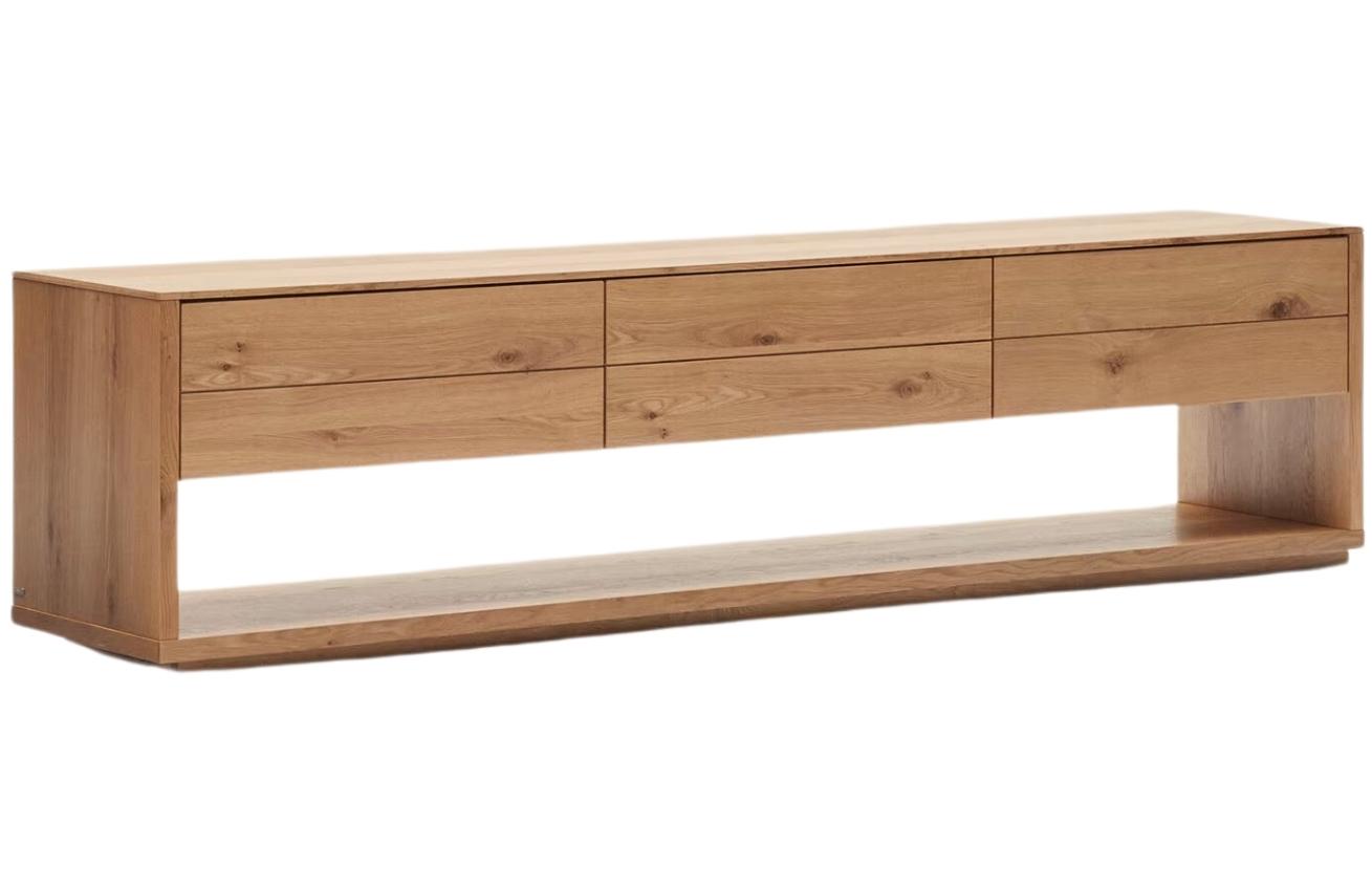 Dubový TV stolek Kave Home Alguema 200 x 40 cm Kave Home