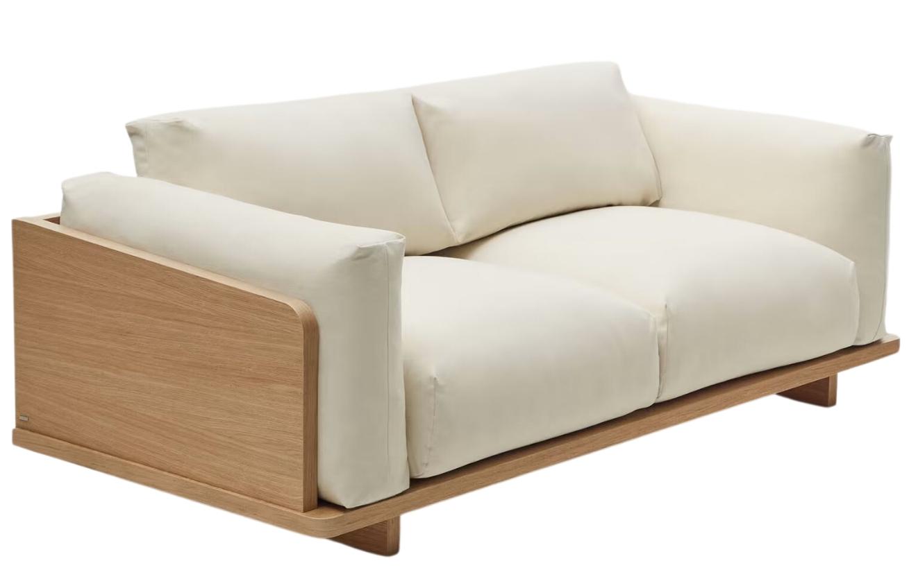Béžová látková trojmístná pohovka Kave Home Oaq 225 cm Kave Home
