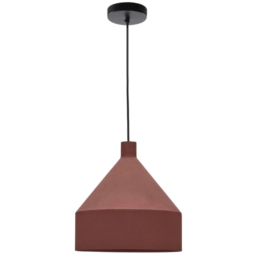 Terakotově červené kovové závěsné světlo Kave Home Peralta 30 cm Kave Home