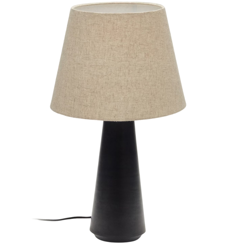 Béžová lněná stolní lampa Kave Home Torrent Kave Home