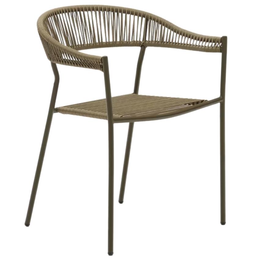 Zelená kovová zahradní jídelní židle Kave Home Futadera Kave Home