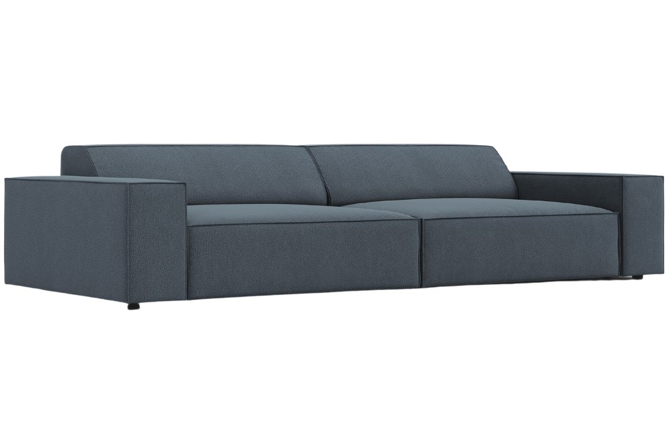 Modrá látková čtyřmístná pohovka MICADONI Jodie 244 cm Micadoni