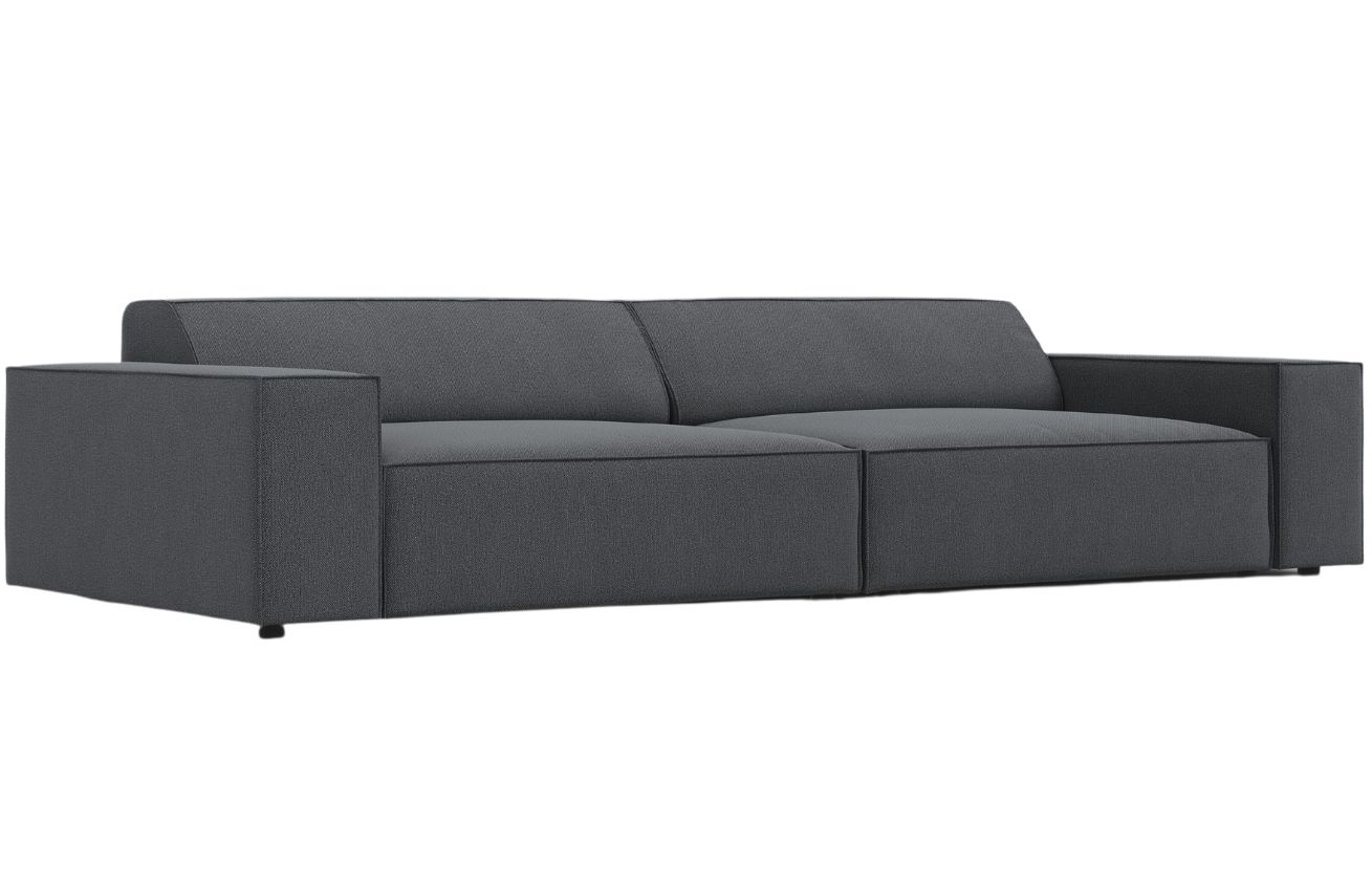 Tmavě šedá látková čtyřmístná pohovka MICADONI Jodie 244 cm Micadoni