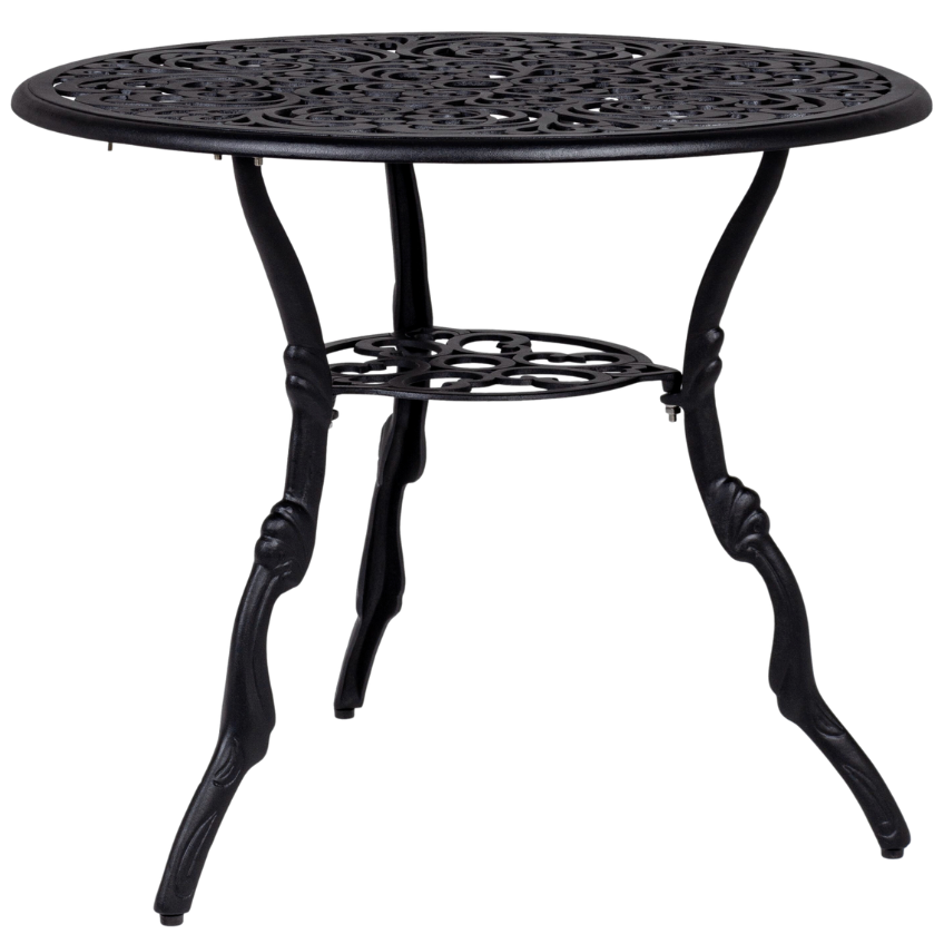 Černý hliníkový kulatý zahradní stůl Bizzotto Victoria 80 cm Bizzotto