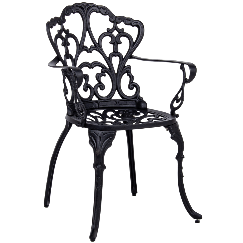 Černá hliníková zahradní židle Bizzotto Victoria Bizzotto