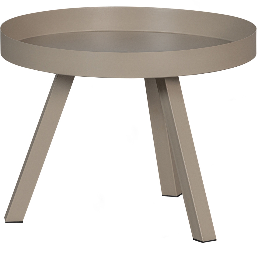 Hoorns Béžový kovový kulatý konferenční stolek Blure 60 cm Hoorns