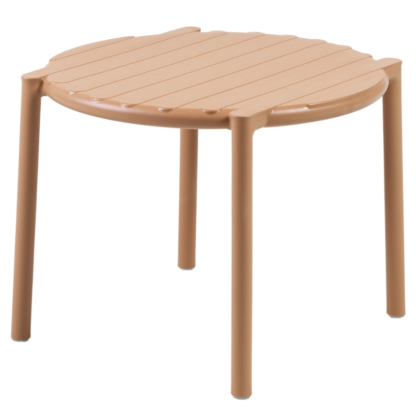 Nardi Světle hnědý plastový zahradní odkládací stolek Doga 50 cm Nardi