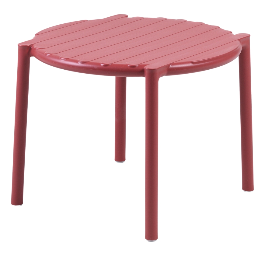 Nardi Červený plastový zahradní odkládací stolek Doga 50 cm Nardi