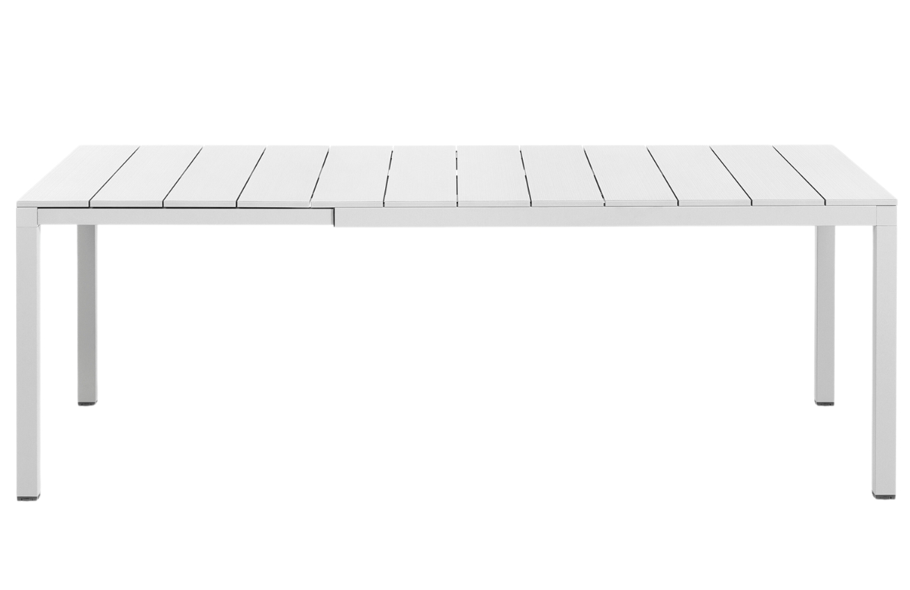 Nardi Bílý hliníkový rozkládací zahradní stůl Rio 140/210 x 85 cm Nardi