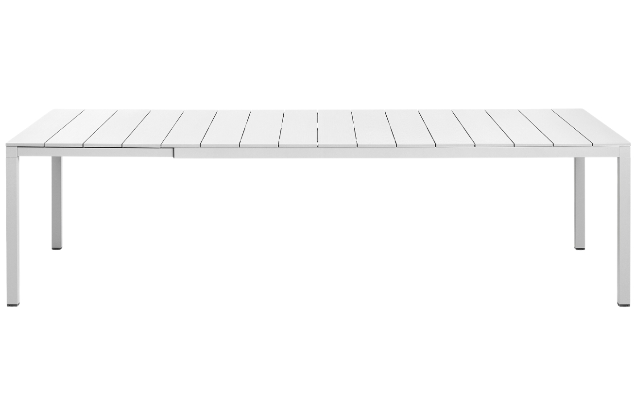 Nardi Bílý hliníkový rozkládací zahradní stůl Rio 210/280 x 100 cm Nardi