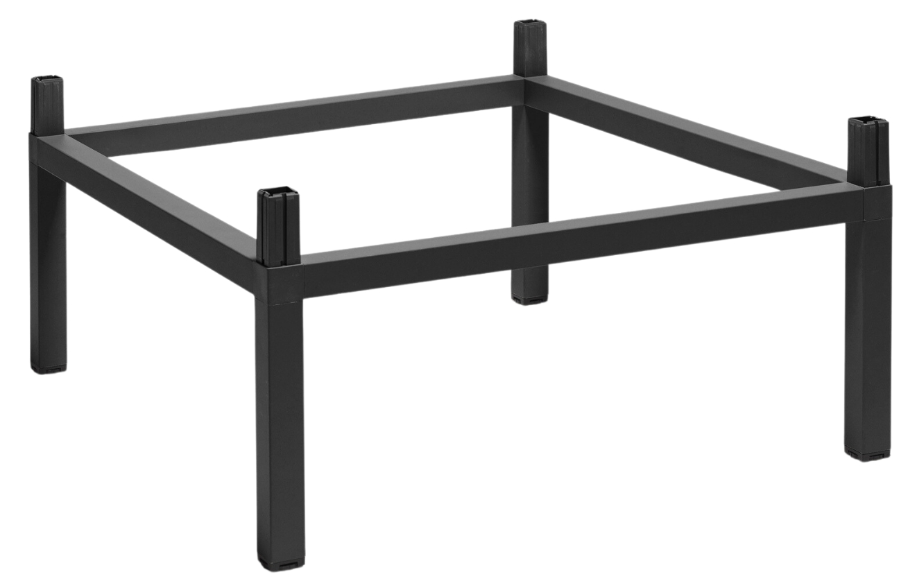 Nardi Antracitově šedý hliníkový barový nástavec na stůl Cube 80 x 80 cm Nardi