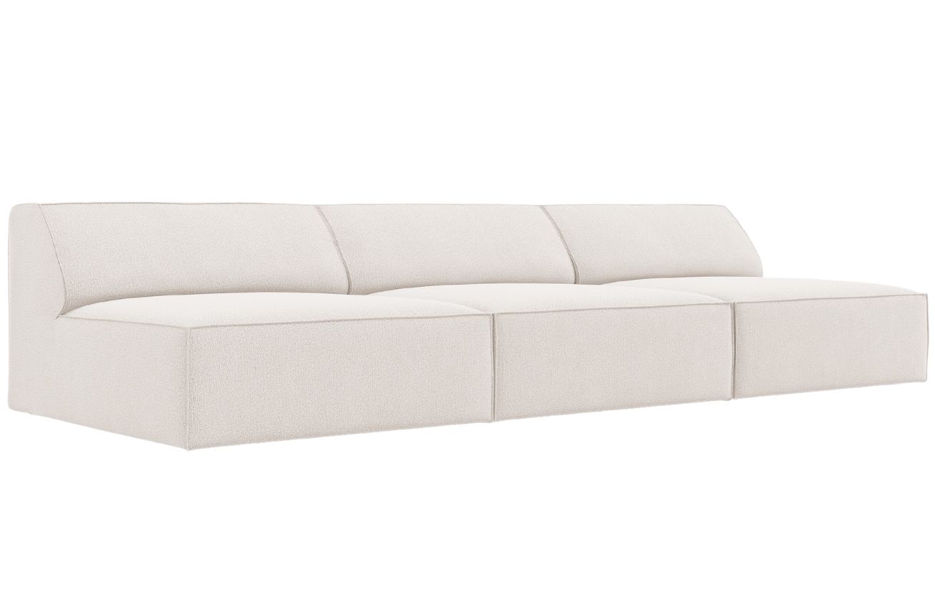 Béžová látková trojmístná pohovka MICADONI Jodie 240 cm Micadoni