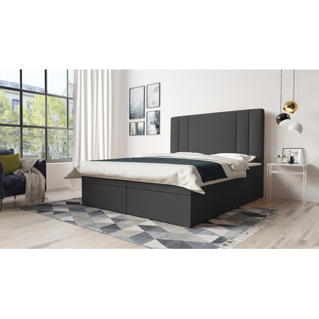 Postel 61 GAZA 140x200 cm Černá