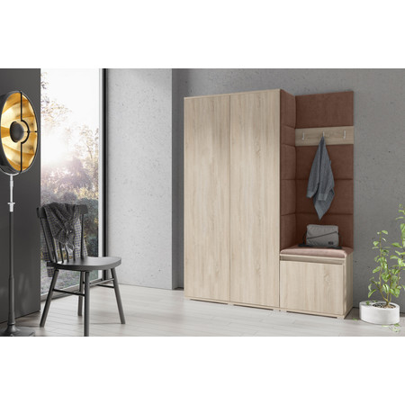 Předsíňová stěna EMI 11 Hnědá Dub sonoma Bez zrcadla