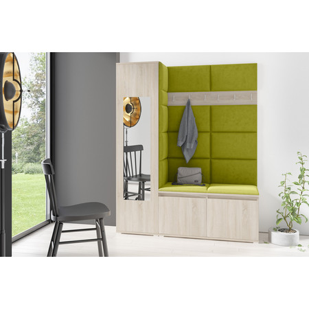 Předsíňová stěna EMI 14 Dub sonoma Zelená