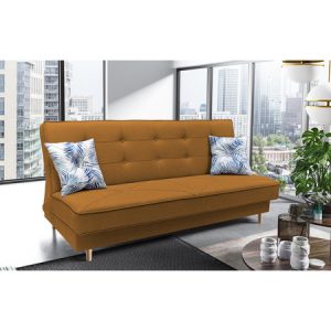 Rozkl&aacute;dac&iacute; pohovka 123 CHARLOTTE Tmavě žlut&aacute;