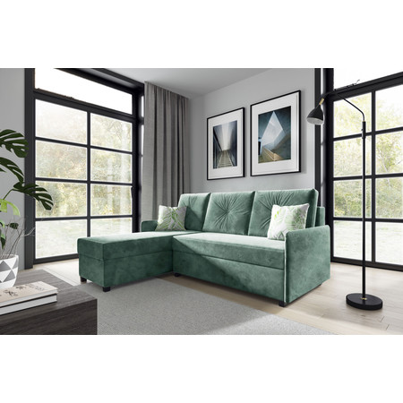 Rozkládací rohová sedací souprava 104 JACKSON Pravá Světle zelená