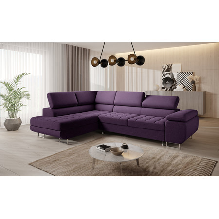 Rozkládací rohová sedací souprava 155 NOAH Pravá Fialová