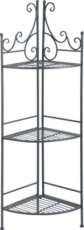 Černý kovový rohový skládací stojan na květiny Esschert Design
