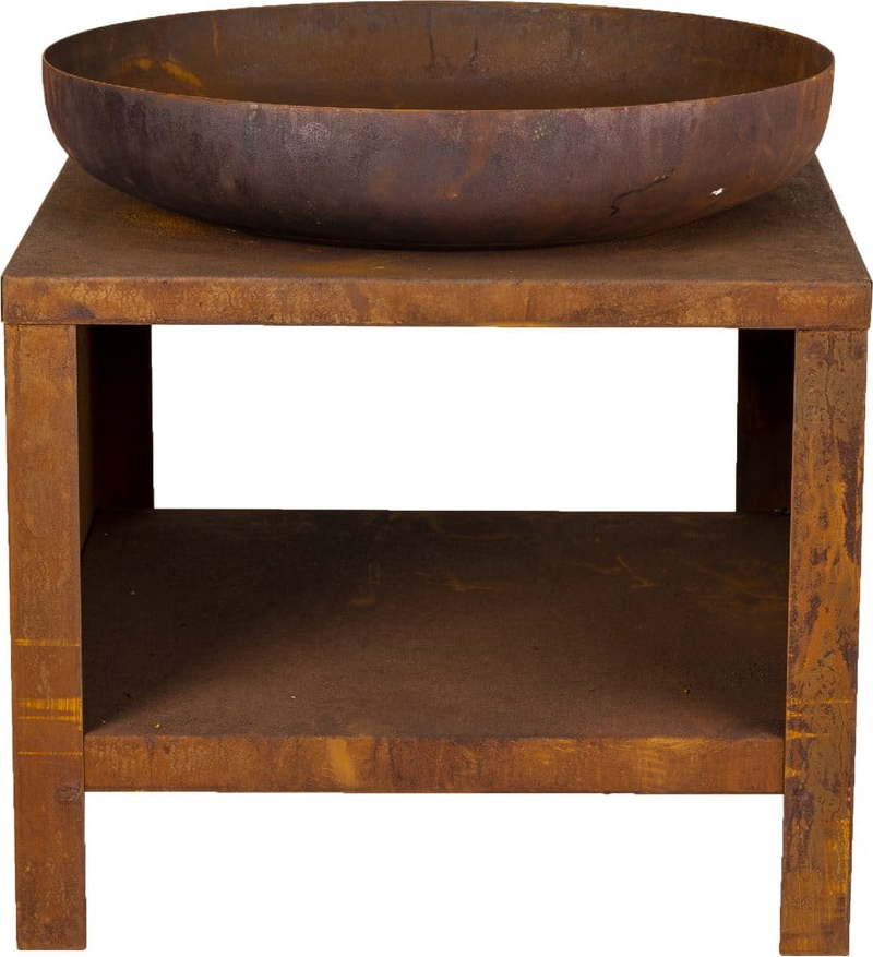 Ohniště se zásobníkem na dřevo v rezavém dekoru – Esschert Design Esschert Design