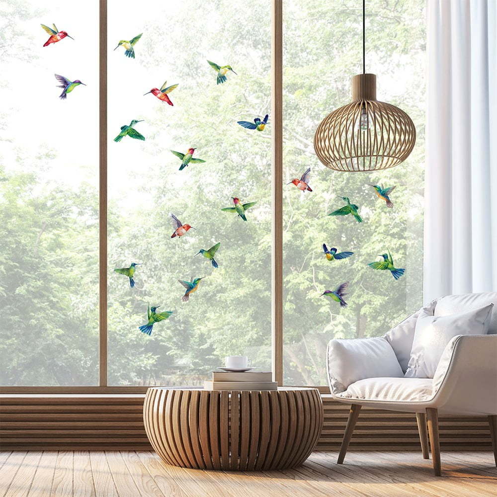 Sada samolepek na okno 20 ks 40x60 cm Hummingbirds – Ambiance Ambiance