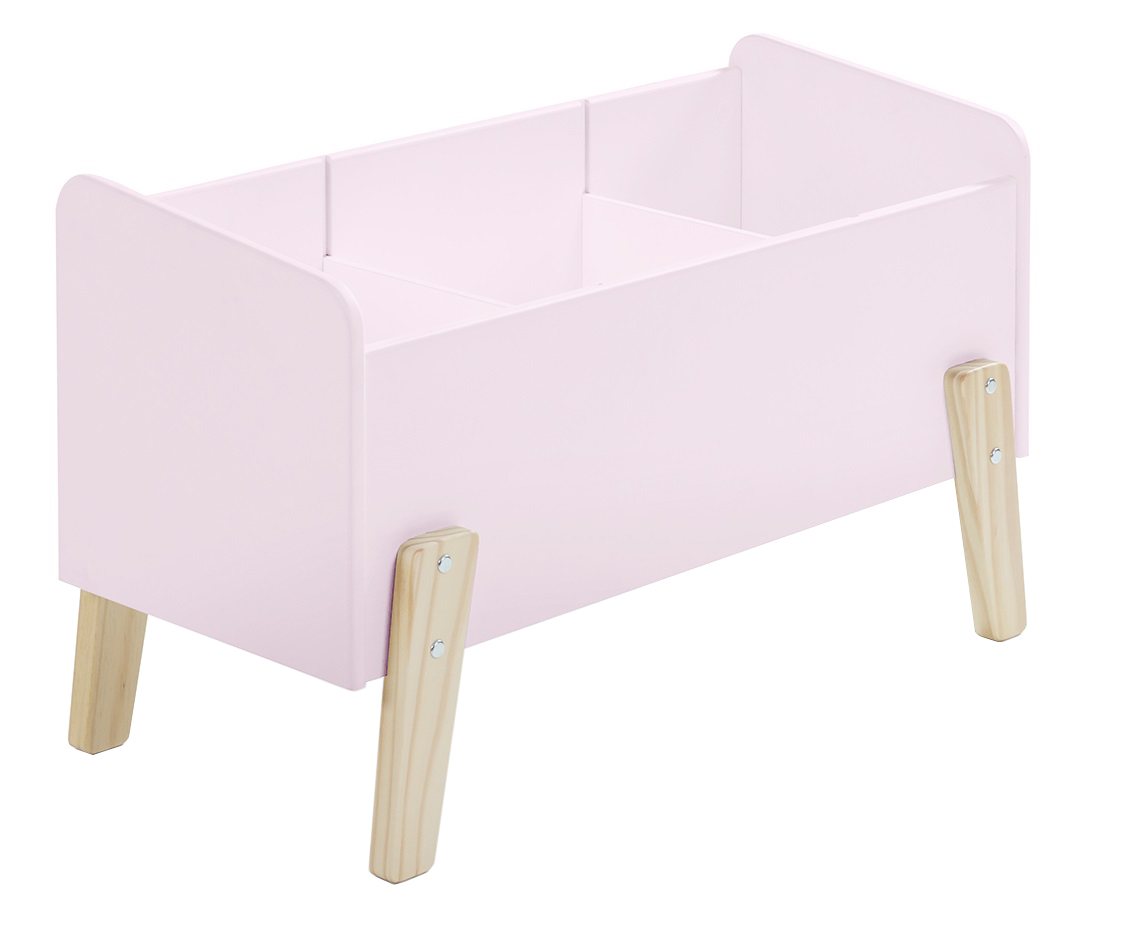 Růžový lakovaný úložný box na hračky Vipack Kiddy 39 x 80 cm Vipack