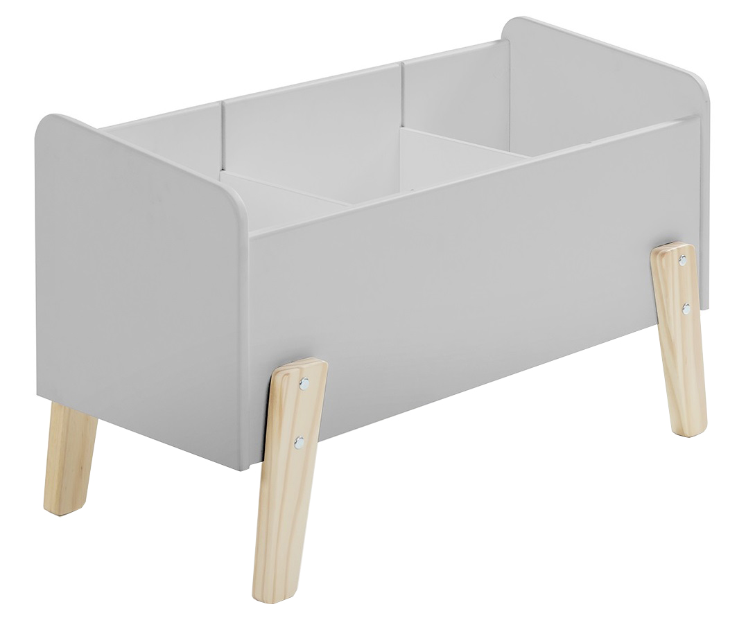 Šedý lakovaný úložný box na hračky Vipack Kiddy 39 x 80 cm Vipack